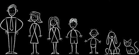 Family ministry stick figures